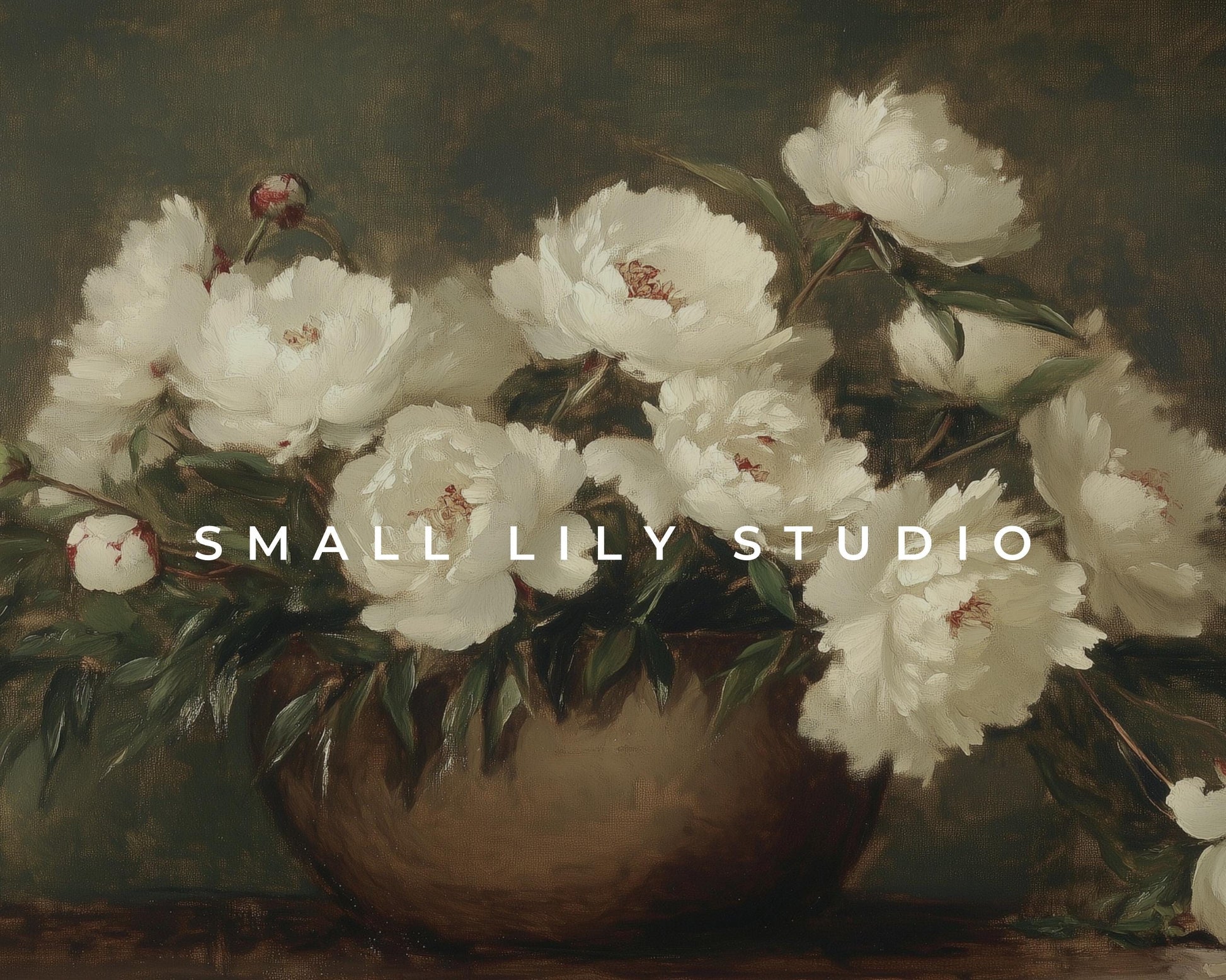 Moody Florals Vintage Style Painting Frame TV Art