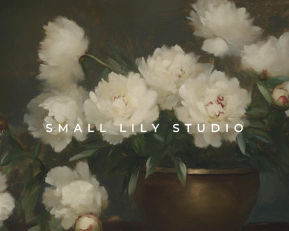 Moody Florals Vintage Style Painting Frame TV Art