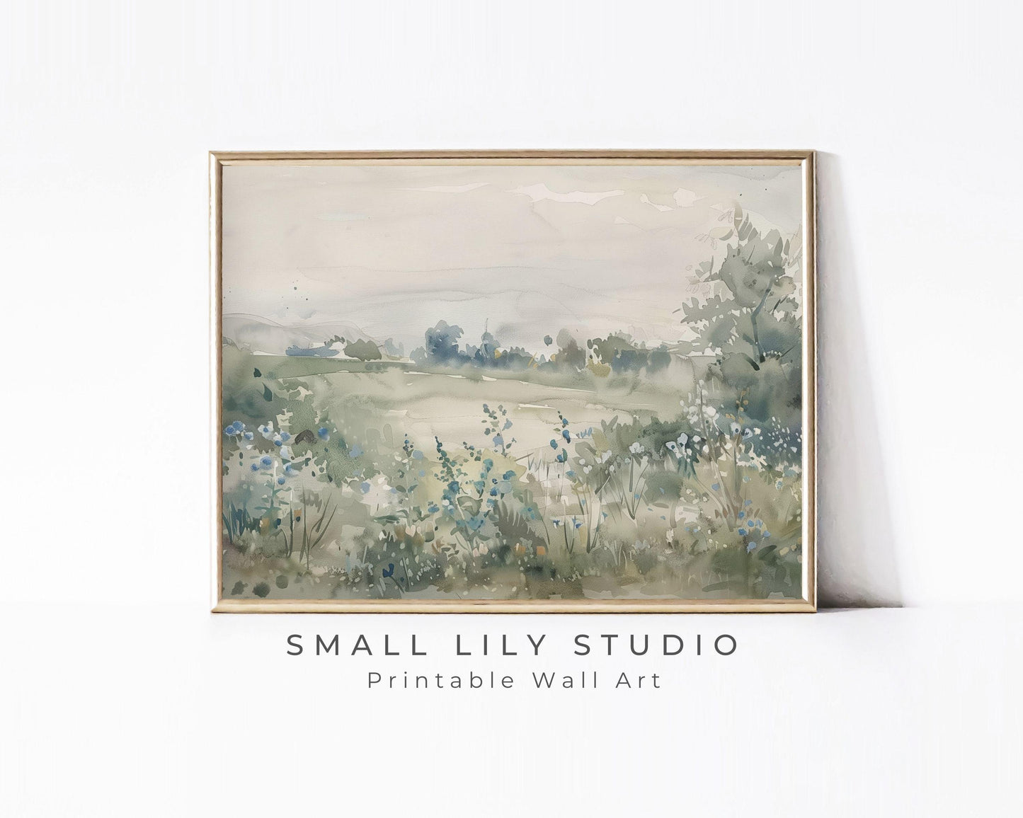 Blue Wildflowers Printable Wall Art