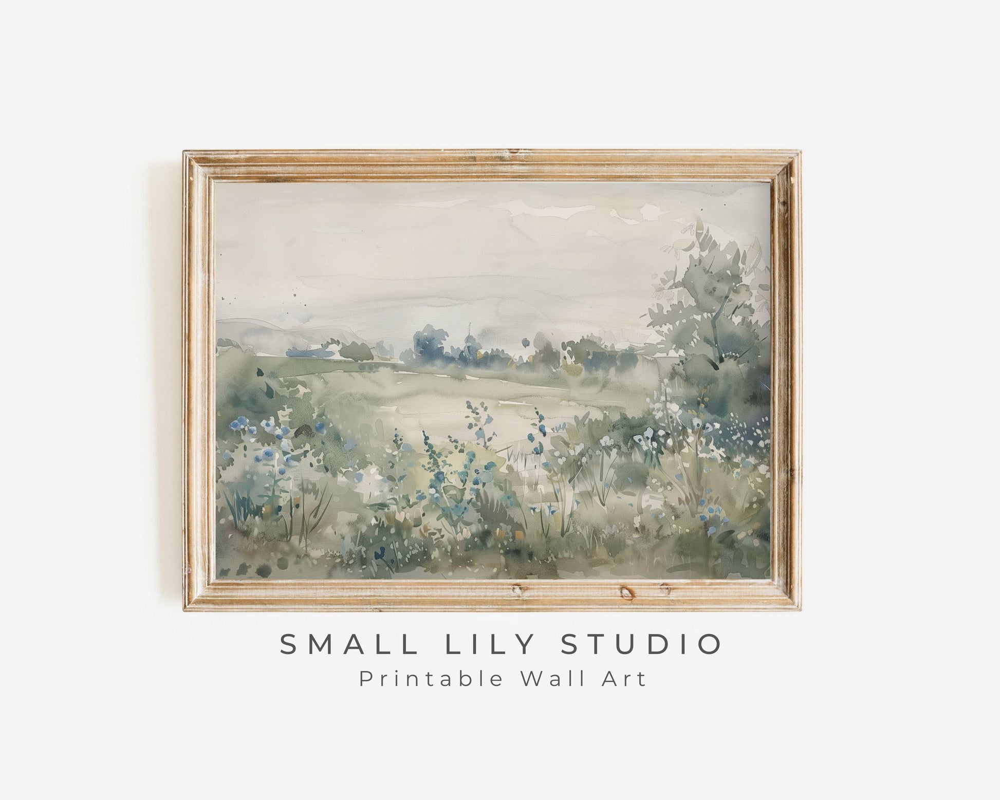 Blue Wildflowers Printable Wall Art