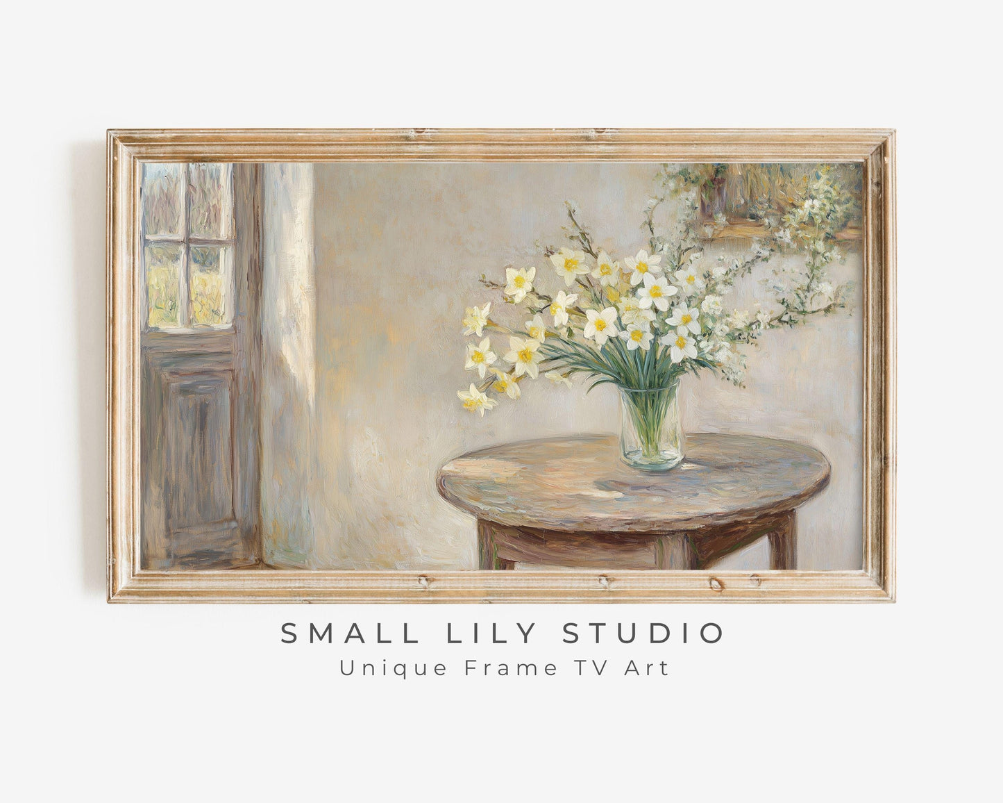 Daffodils in Cottage Frame TV Art