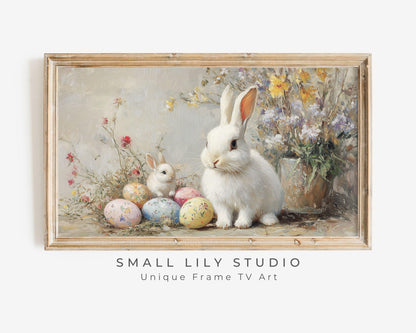 Bunnies and Easter Eggs Frame TV Art