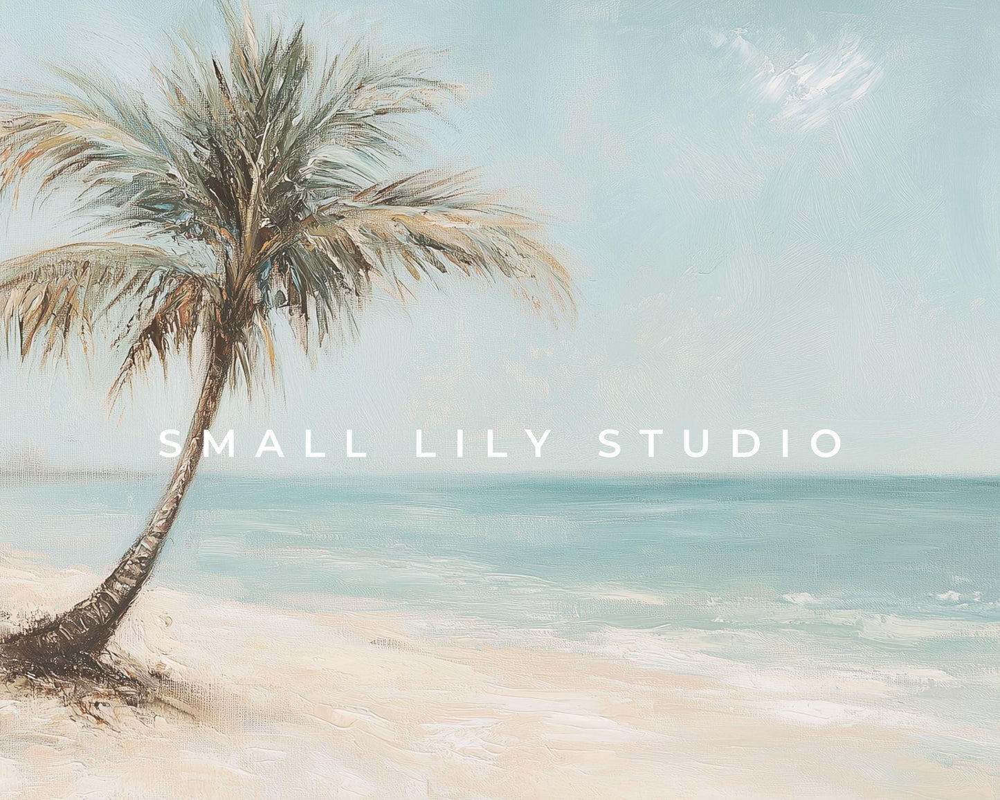 Palm Tree on Beach Frame TV Art