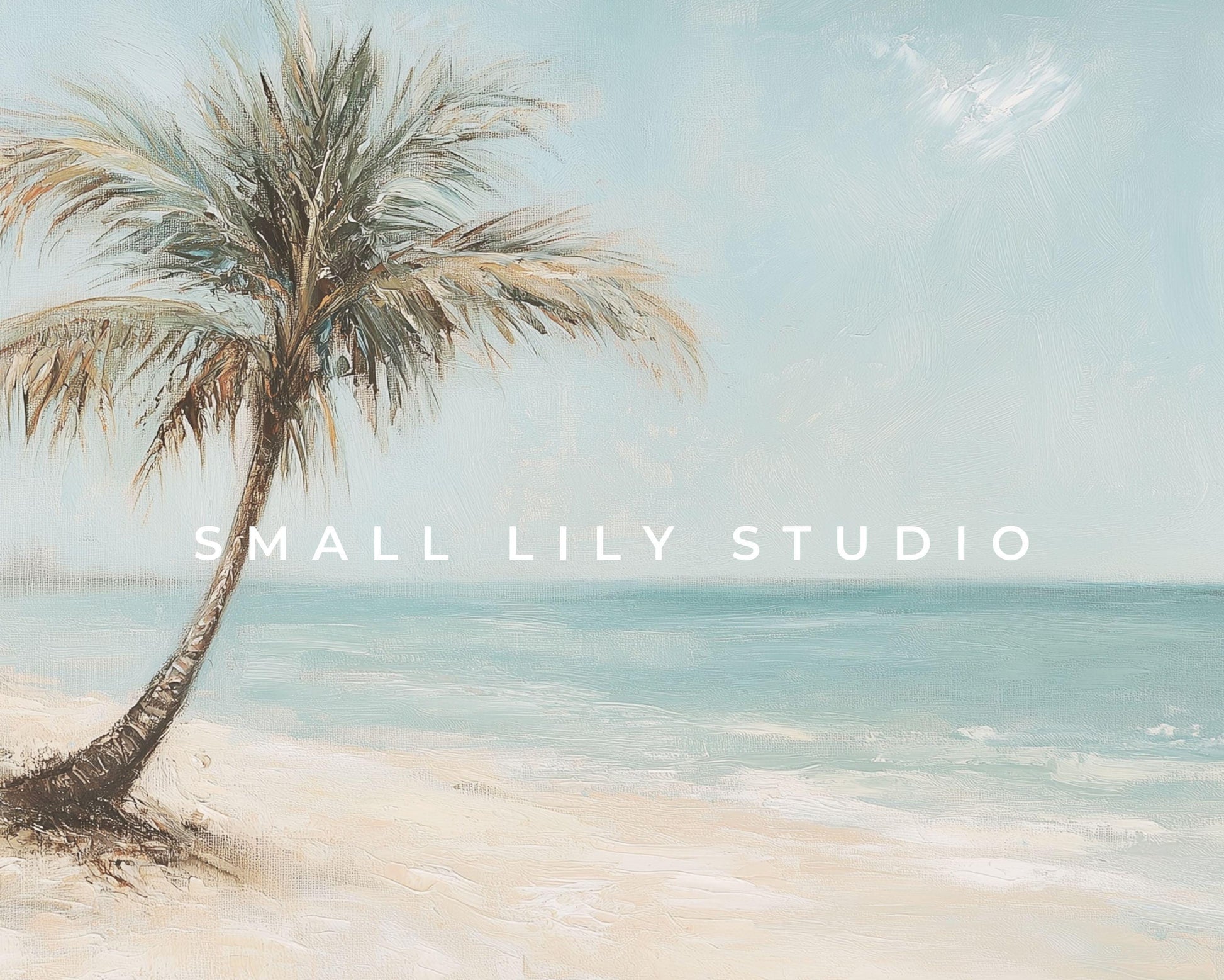 Palm Tree on Beach Frame TV Art