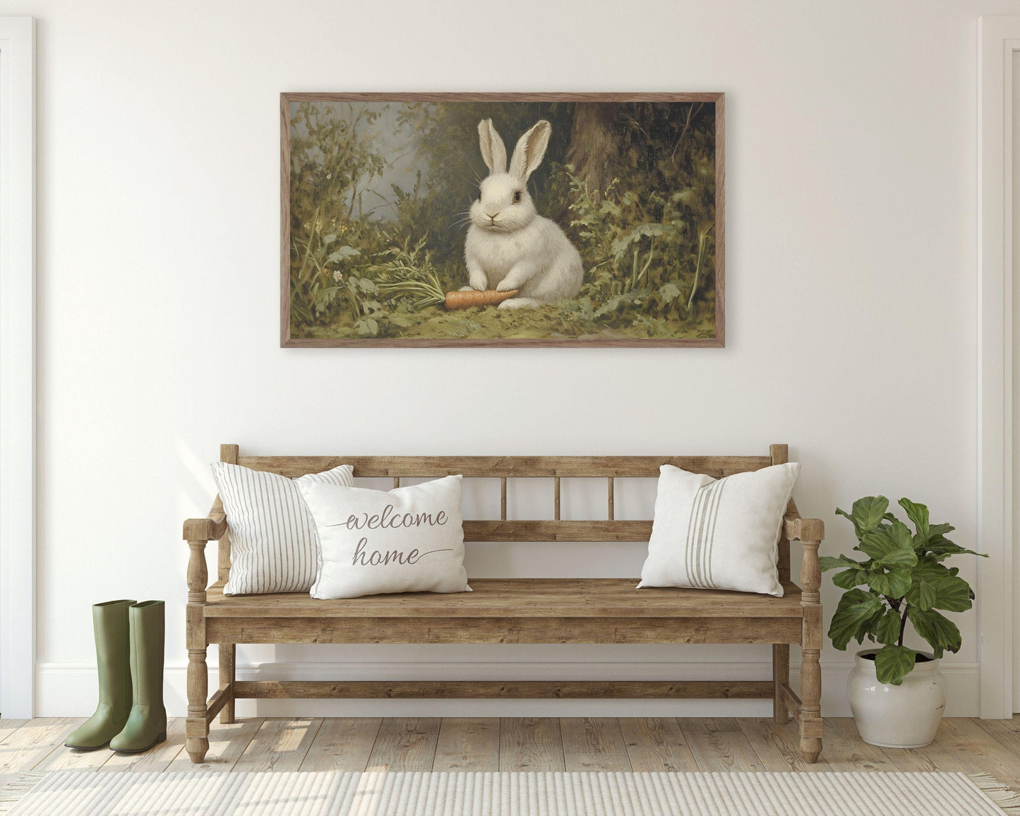 Vintage Rabbits Frame TV Art Bundle