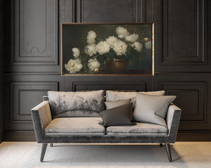 Moody Florals Vintage Style Painting Frame TV Art