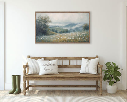 Moody Wildflowers Landscape Frame TV Art