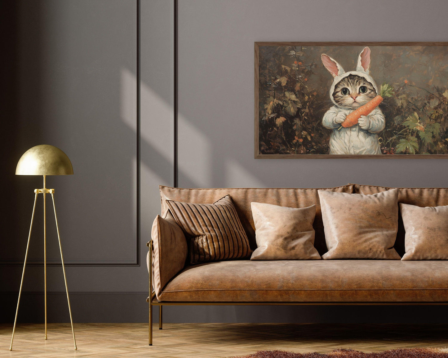 Easter Cat Bunny Frame TV Art