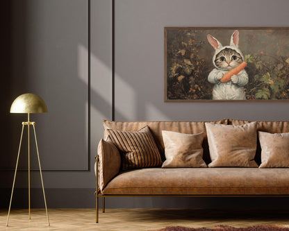 Easter Cat Bunny Frame TV Art