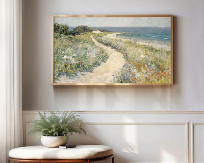 Coastal Wildflowers Frame TV Art
