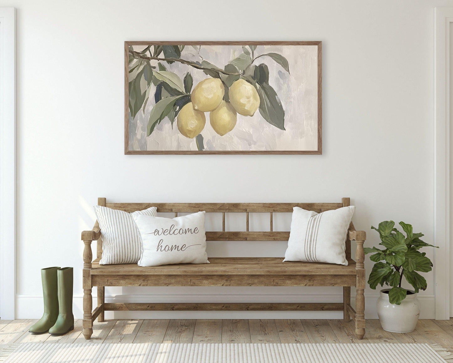 Lemons on a Branch Frame TV Art