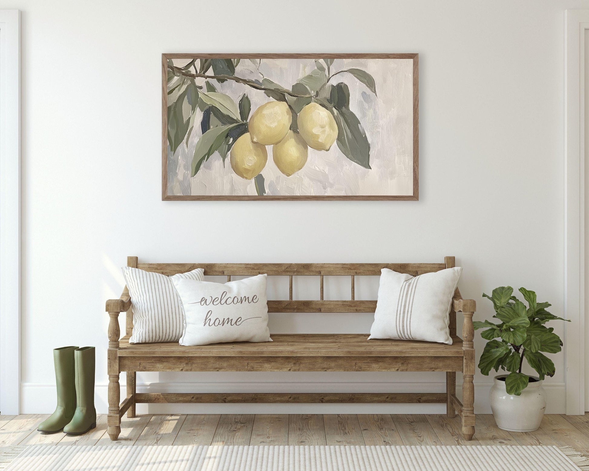 Lemons on a Branch Frame TV Art