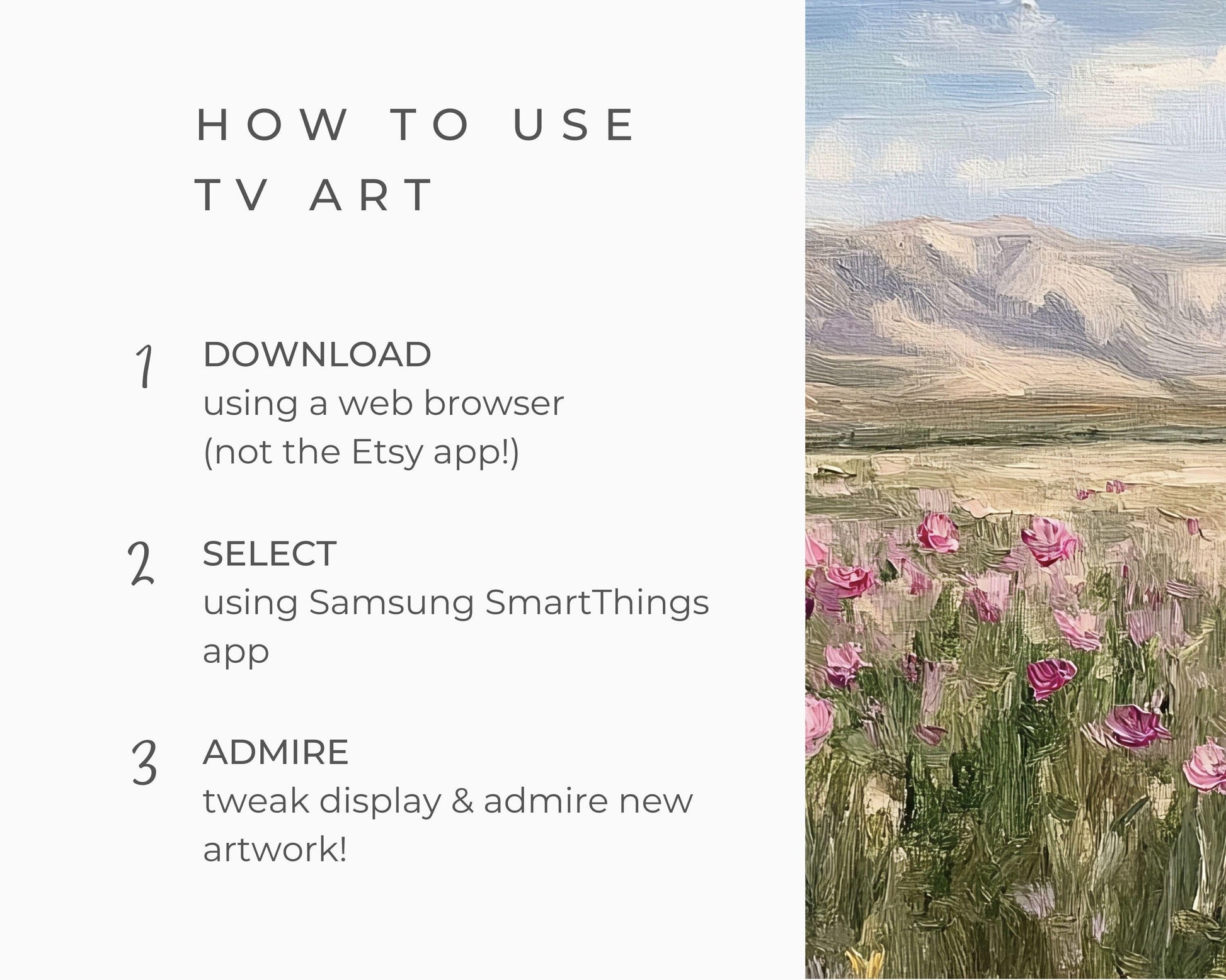 Spring in California Desert Frame TV Art