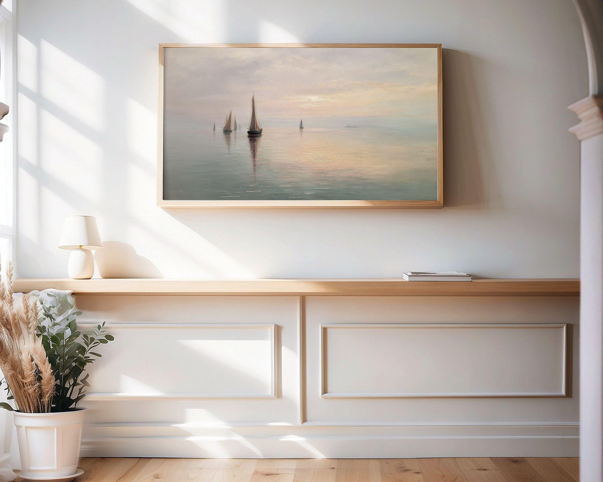 Sailboats at Dusk Frame TV Art