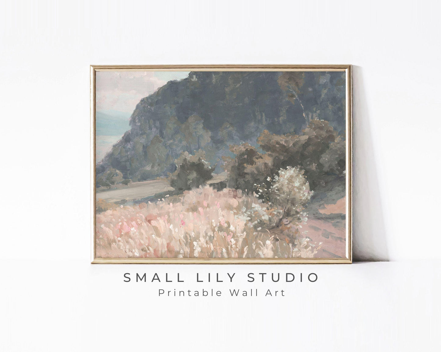 Pink Wildflower Field Printable Wall Art