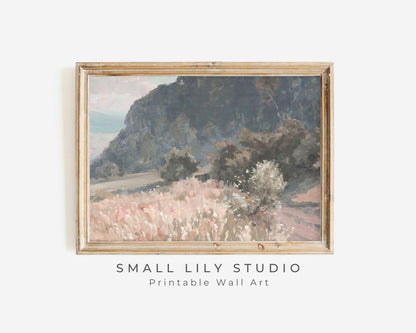 Pink Wildflower Field Printable Wall Art