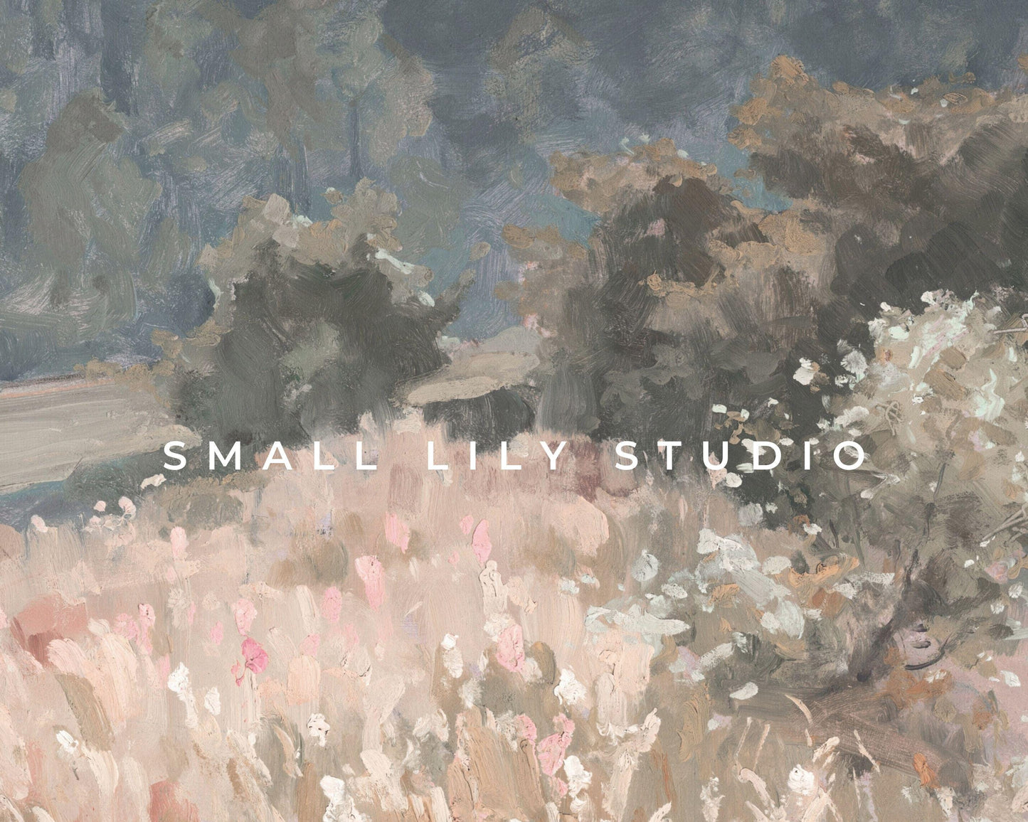 Pink Wildflower Field Printable Wall Art