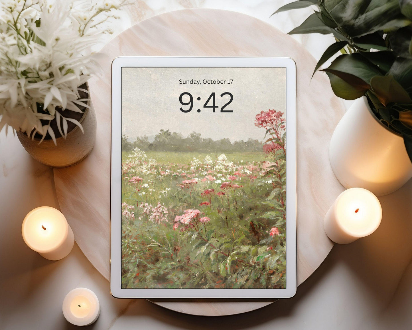 Pink Wildflowers Desktop Wallpaper Set