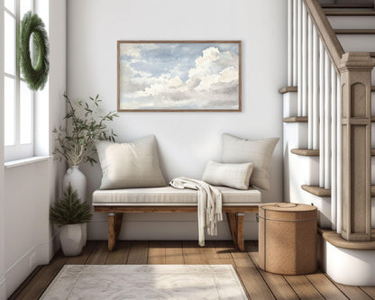 Watercolor Clouds Painting Frame TV Art