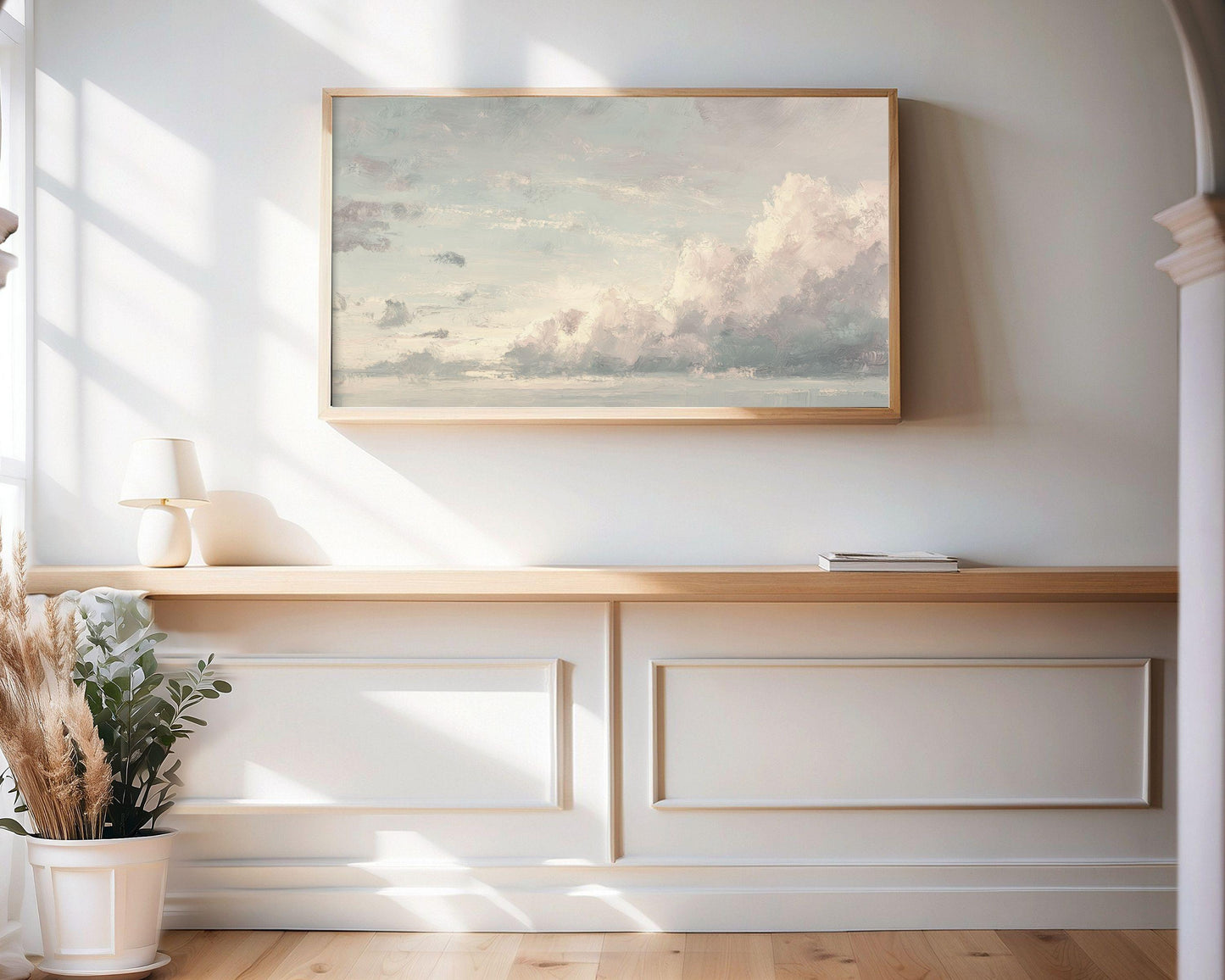 Minimalist Clouds Frame TV Art