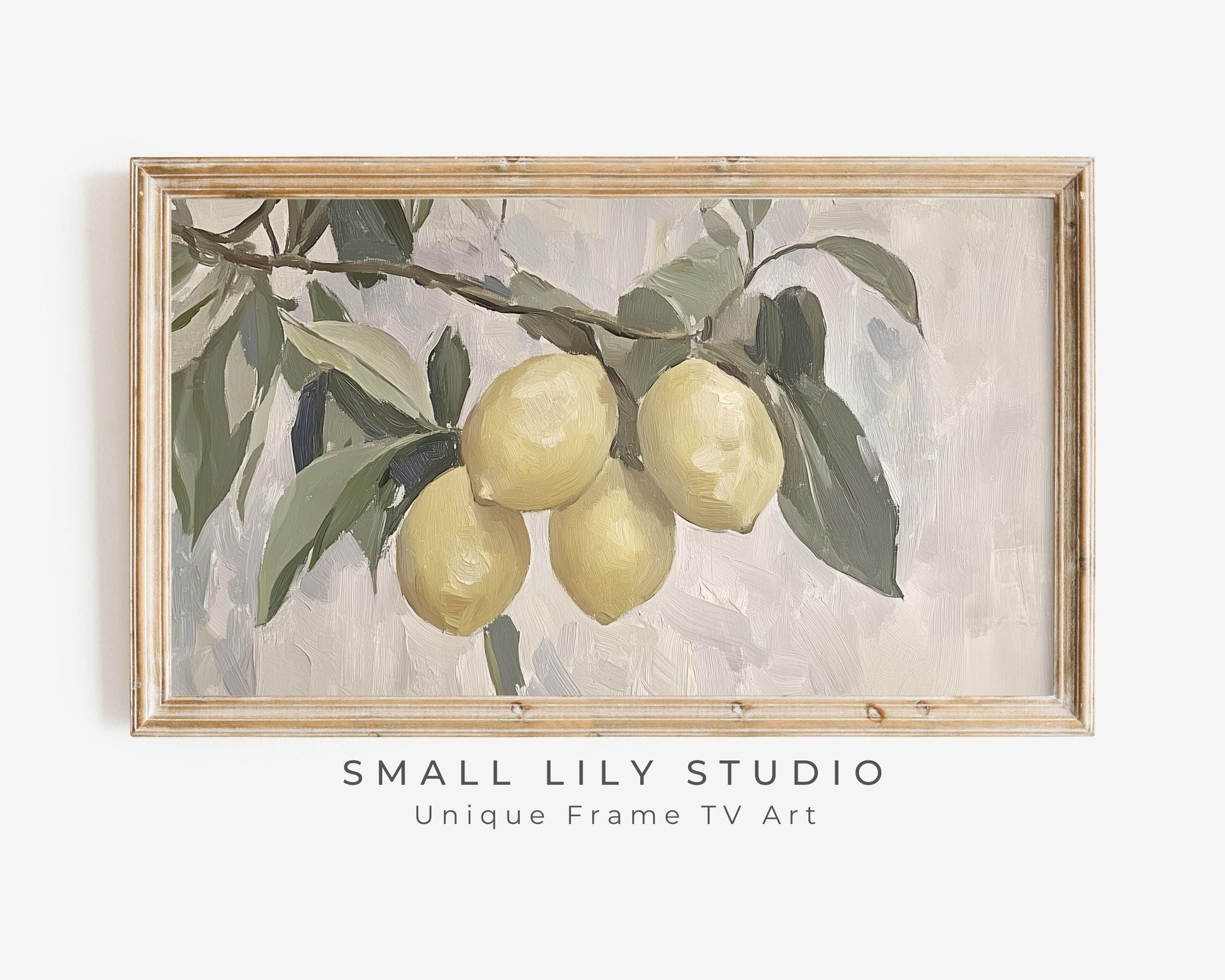 Lemons on a Branch Frame TV Art