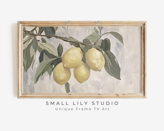 Lemons on a Branch Frame TV Art