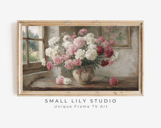Carnations Frame TV Art