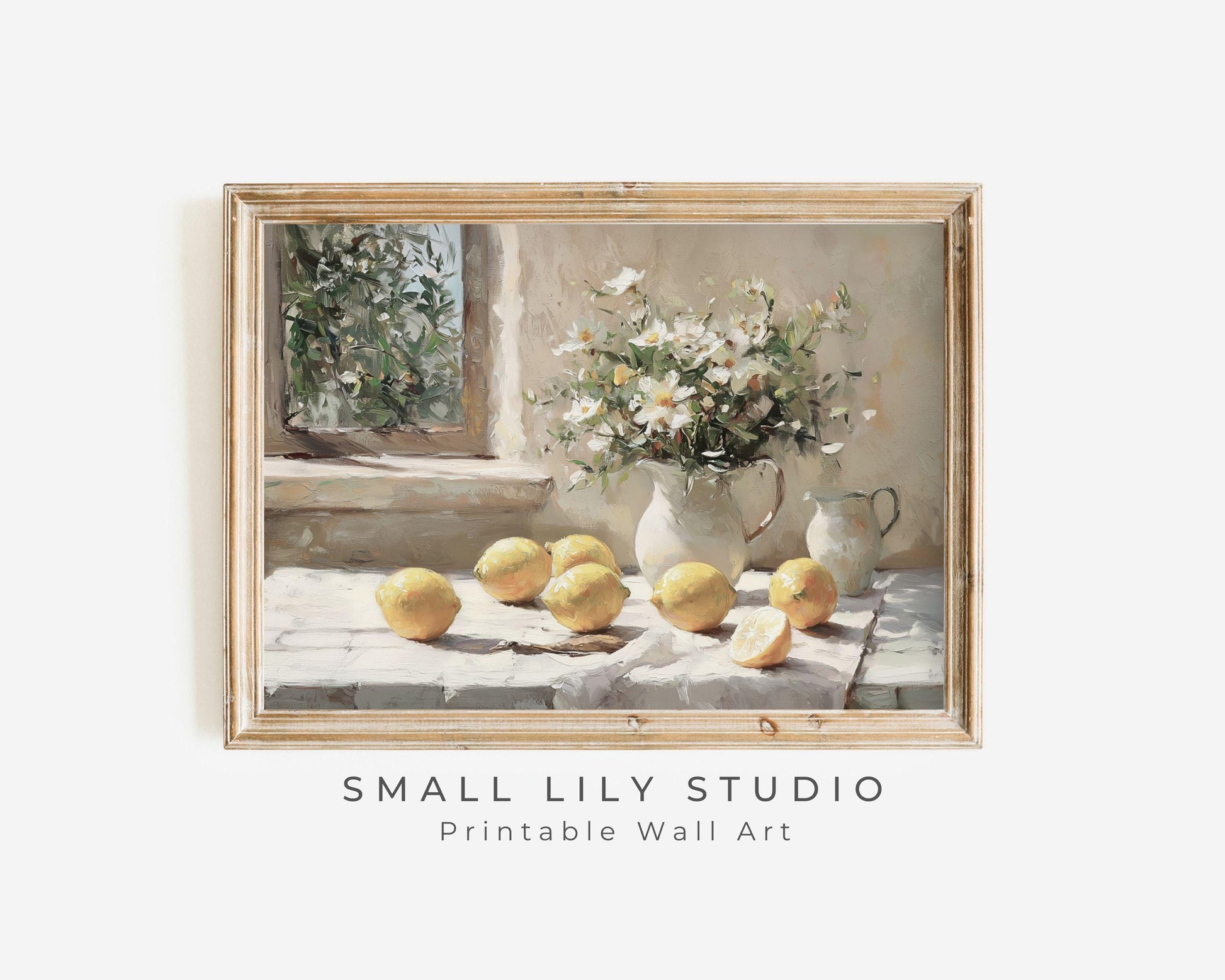 Lemons and Daisies Printable Wall Art