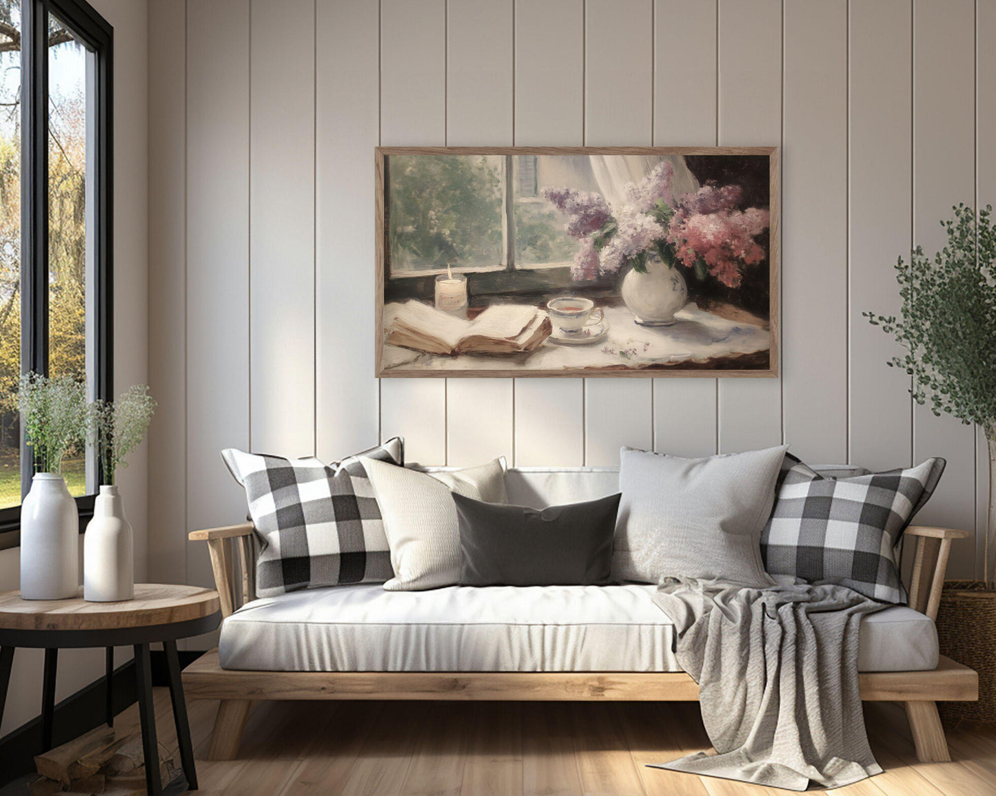 Lilacs by Window Frame TV Art