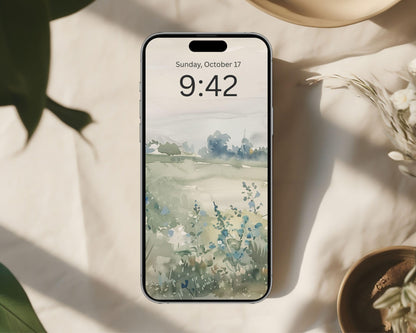 Blue Wildflowers Phone Wallpaper