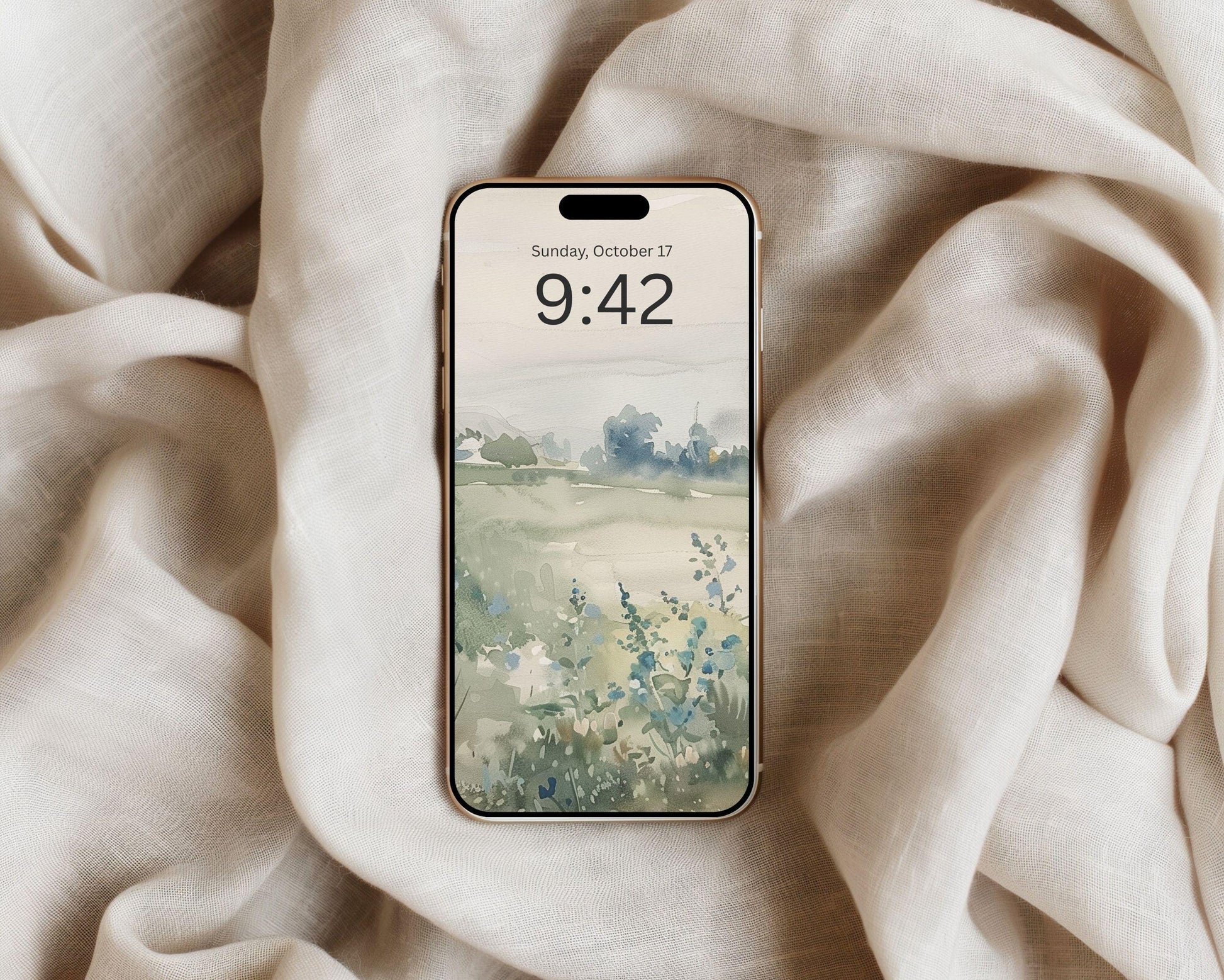 Blue Wildflowers Phone Wallpaper