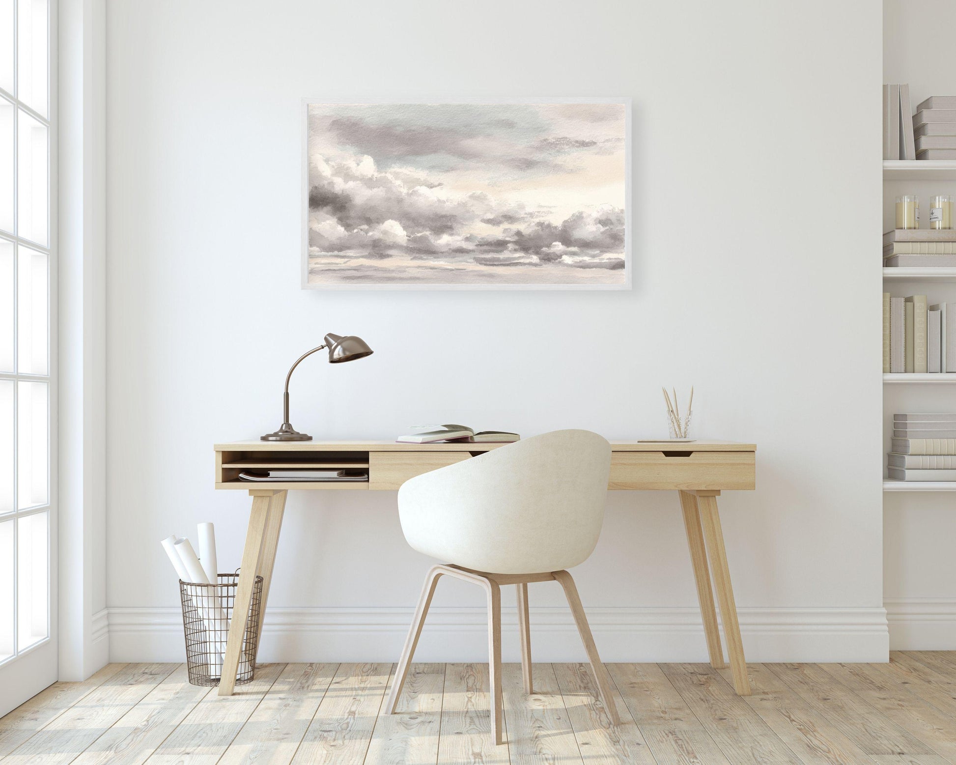 Clouds Vintage Style Painting Frame TV Art
