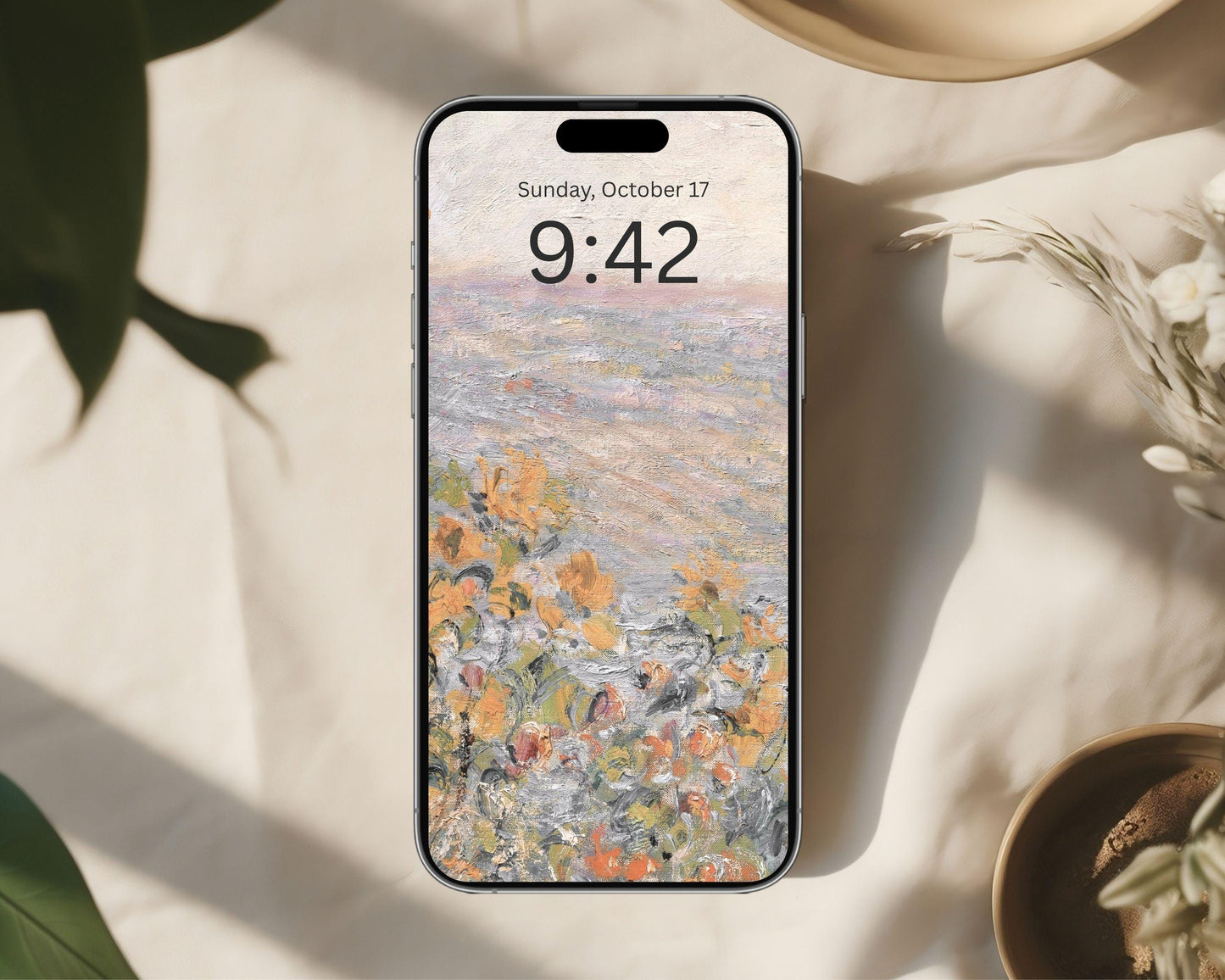 Coastal Flowers Phone Wallpaper