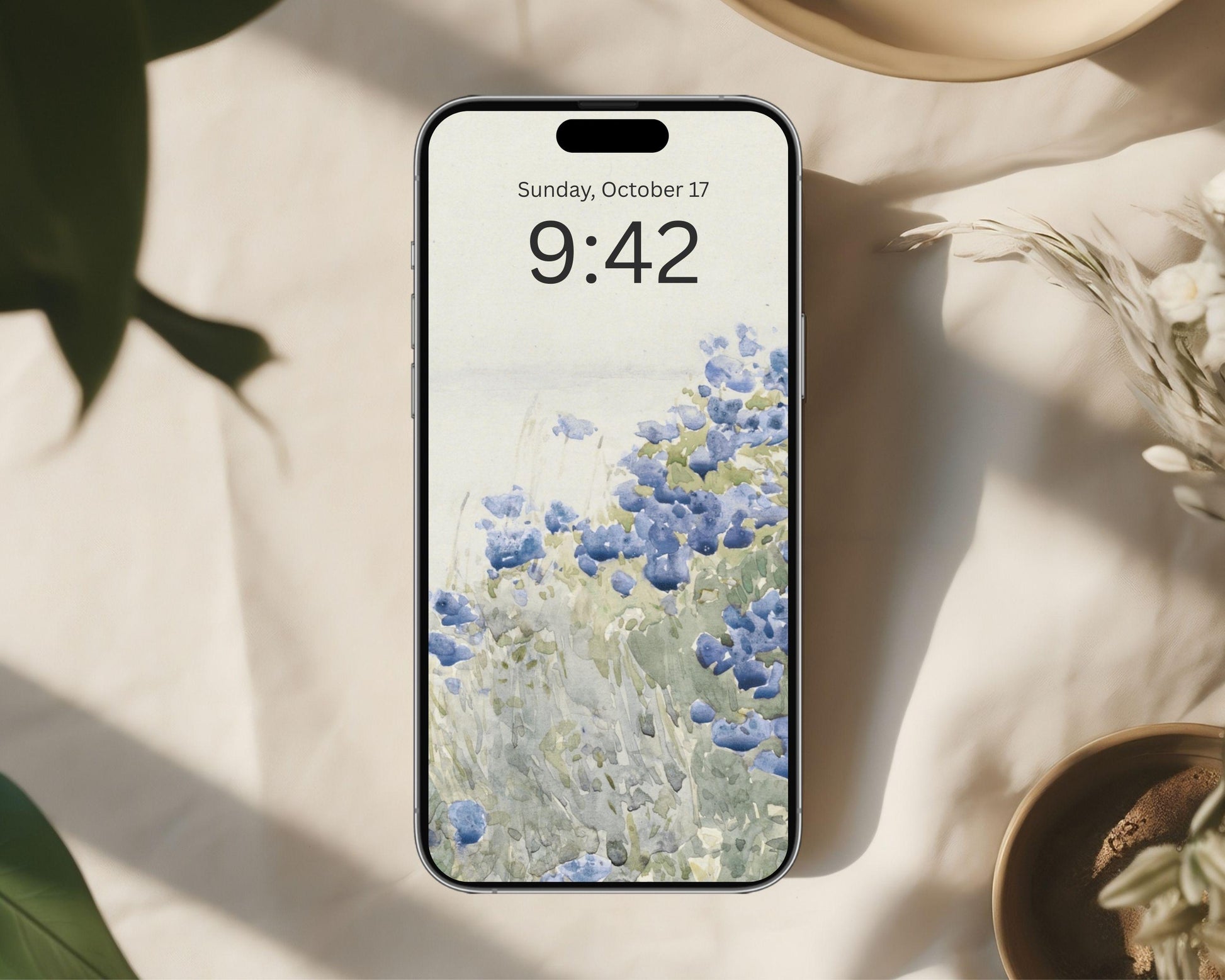 Blue Sage Green Phone Wallpaper