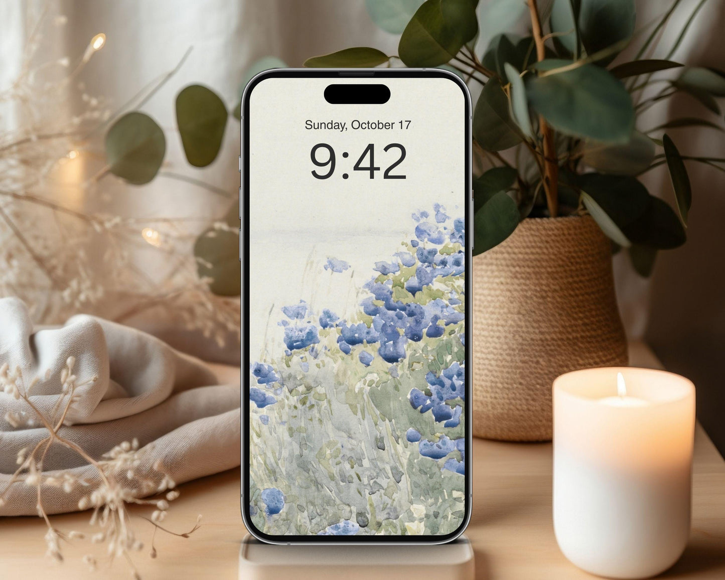 Blue Sage Green Phone Wallpaper