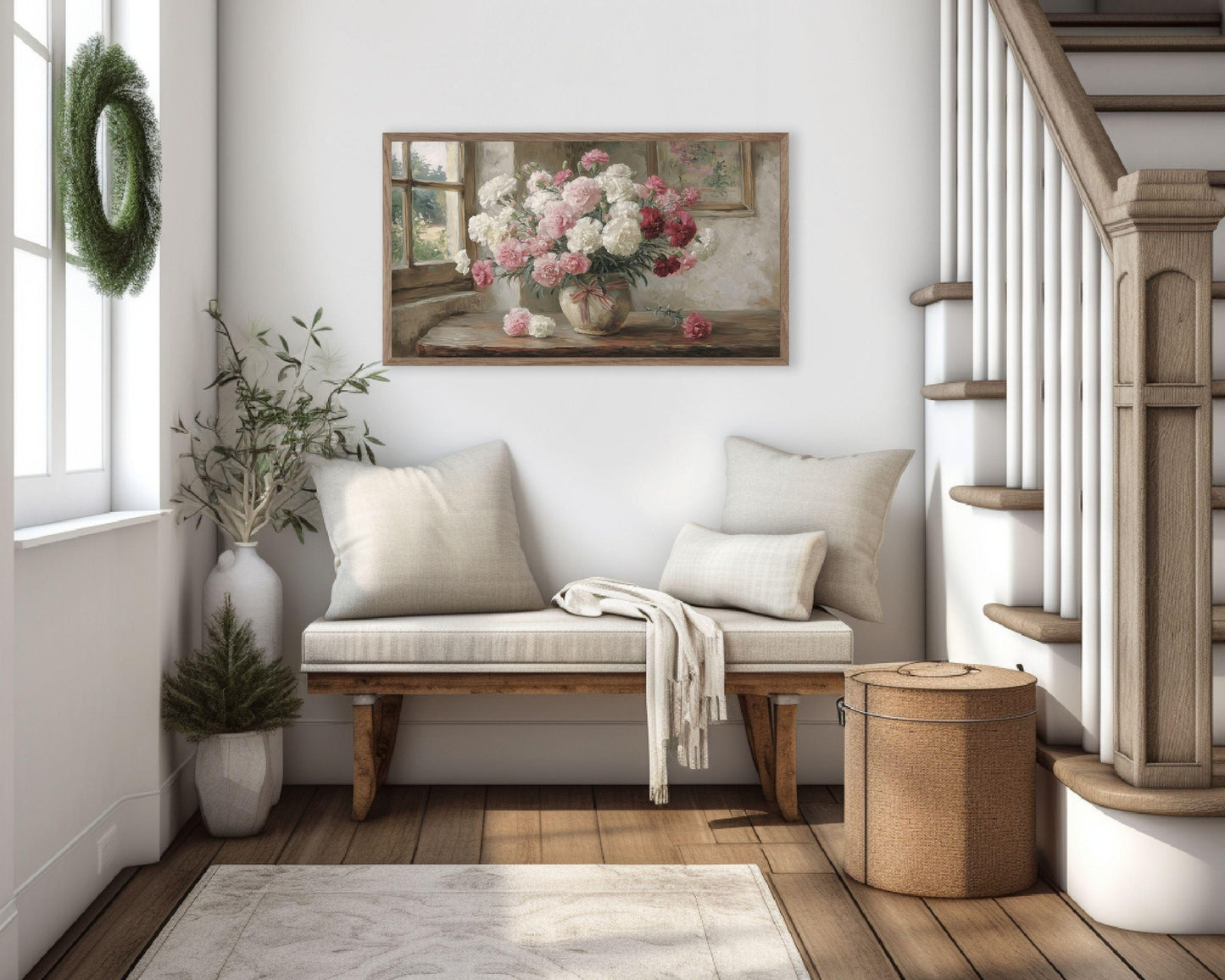 Carnations Frame TV Art