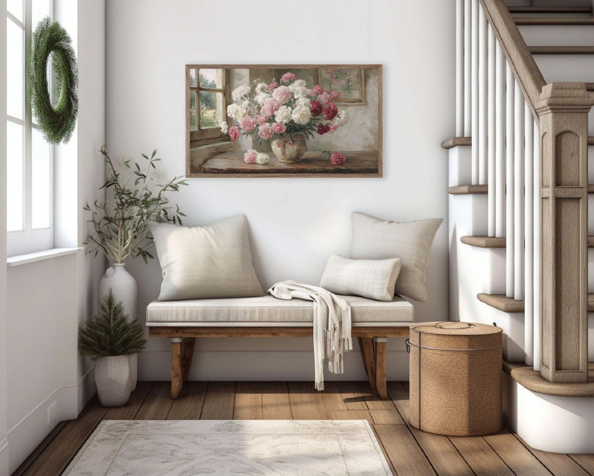 Carnations Frame TV Art