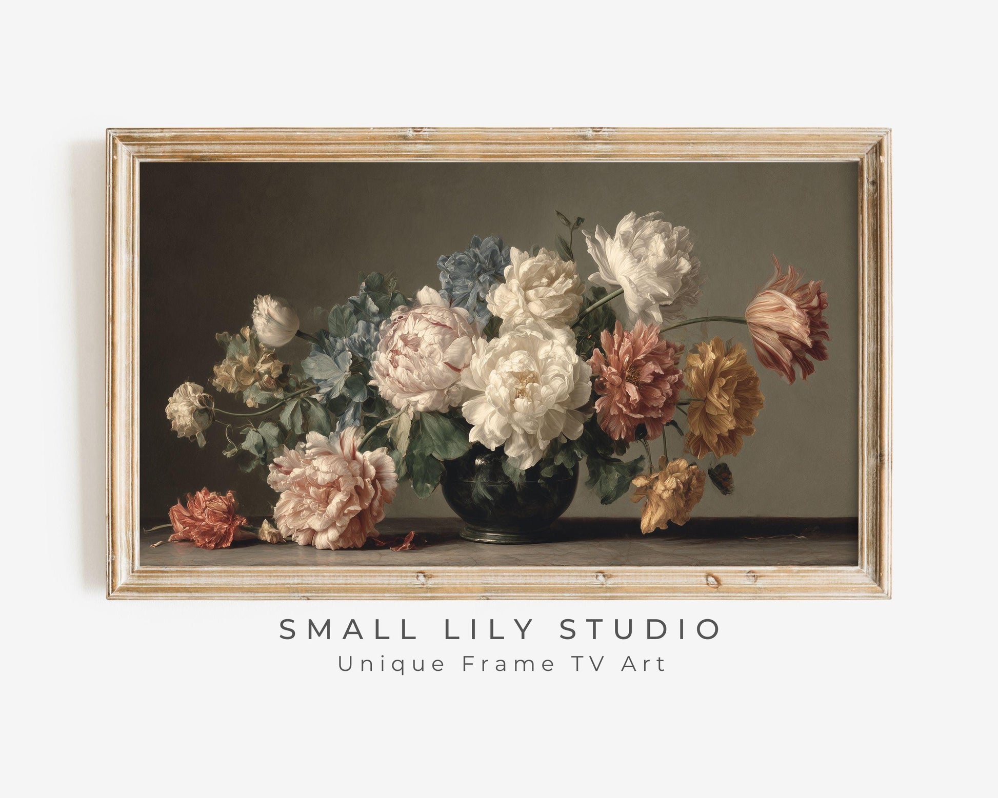 Peonies Still Life Painting Frame TV Art