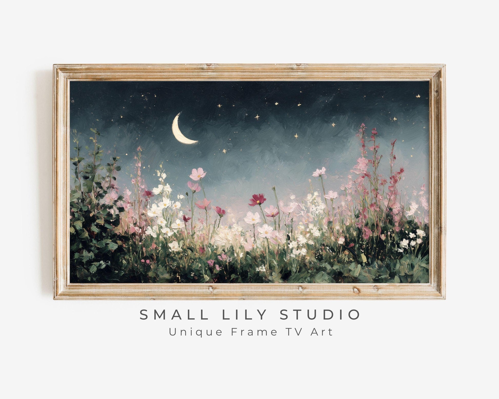 Floral Garden at Dusk Frame TV Art