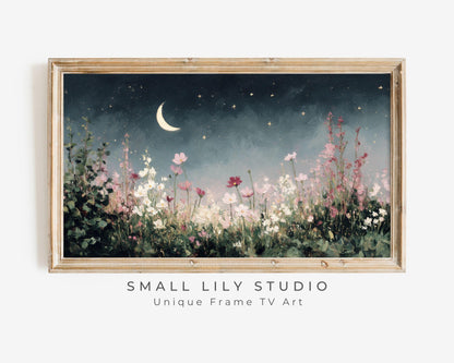 Floral Garden at Dusk Frame TV Art