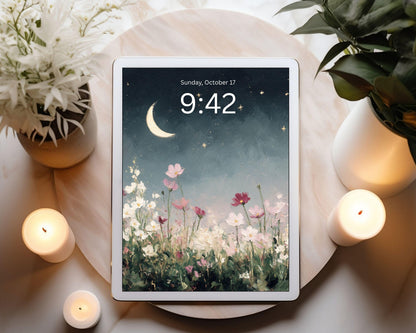 Night Garden Desktop Wallpaper Set