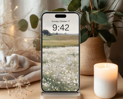 White Floral Desktop Wallpaper Set