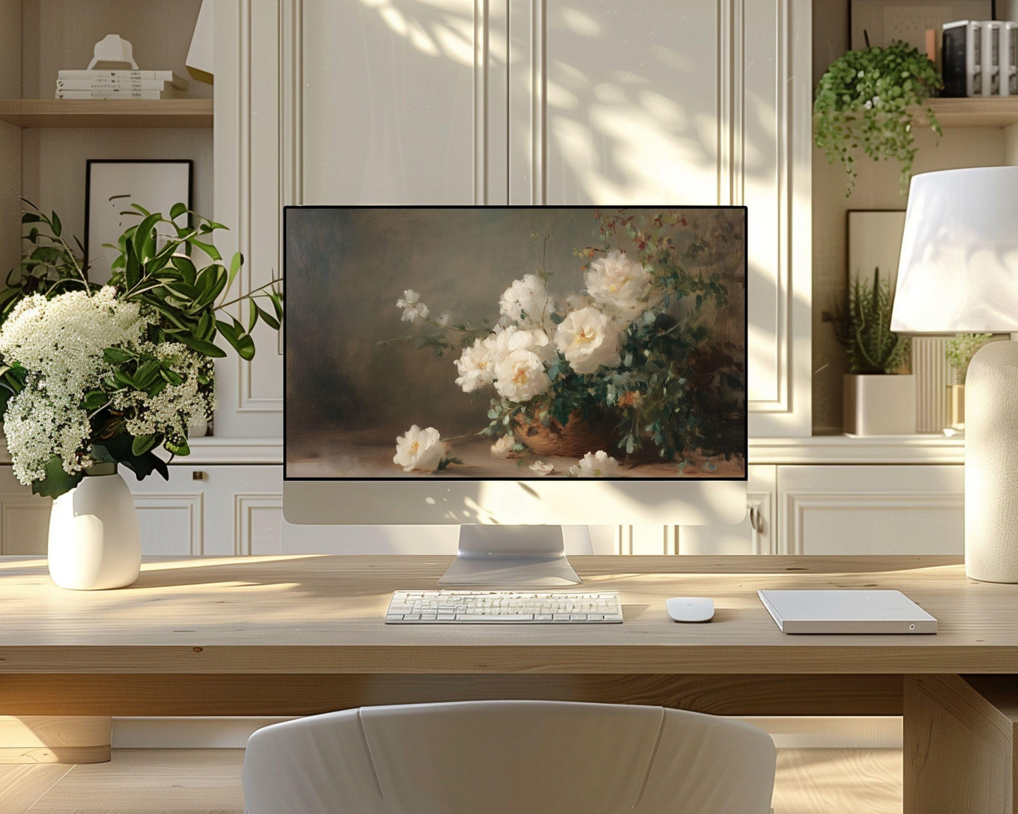 Brown Floral Desktop Wallpaper Set