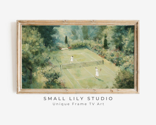 Tennis Match Frame TV Art