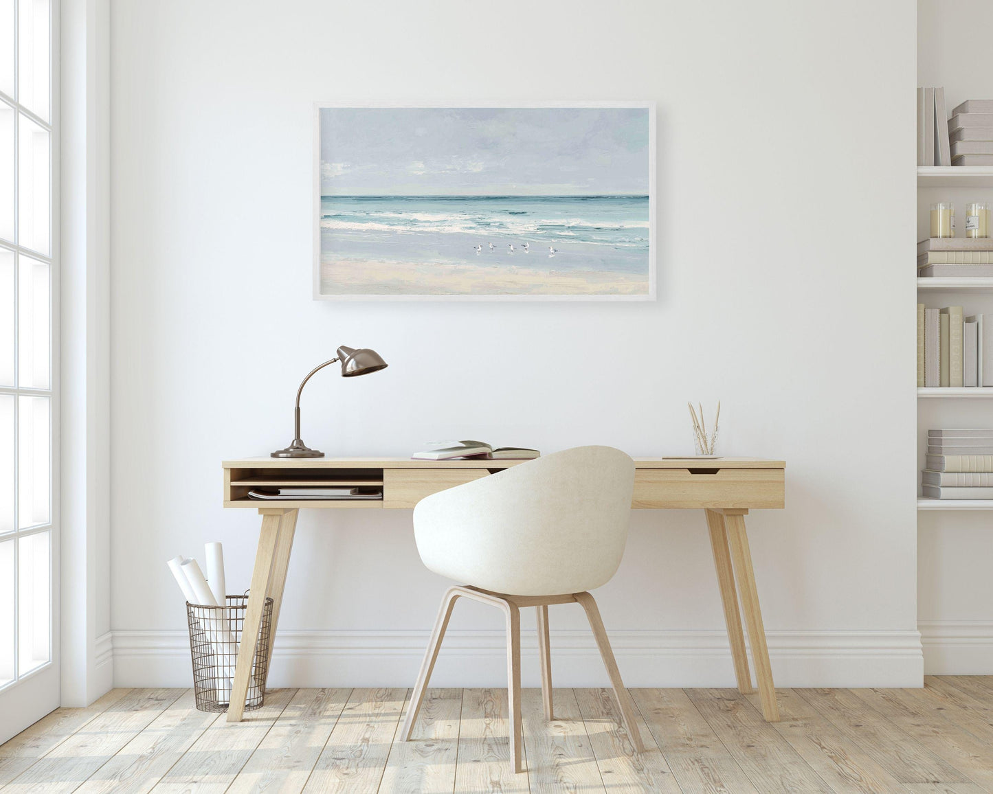 Beach with Birds Frame TV Art