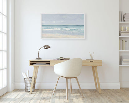 Beach with Birds Frame TV Art