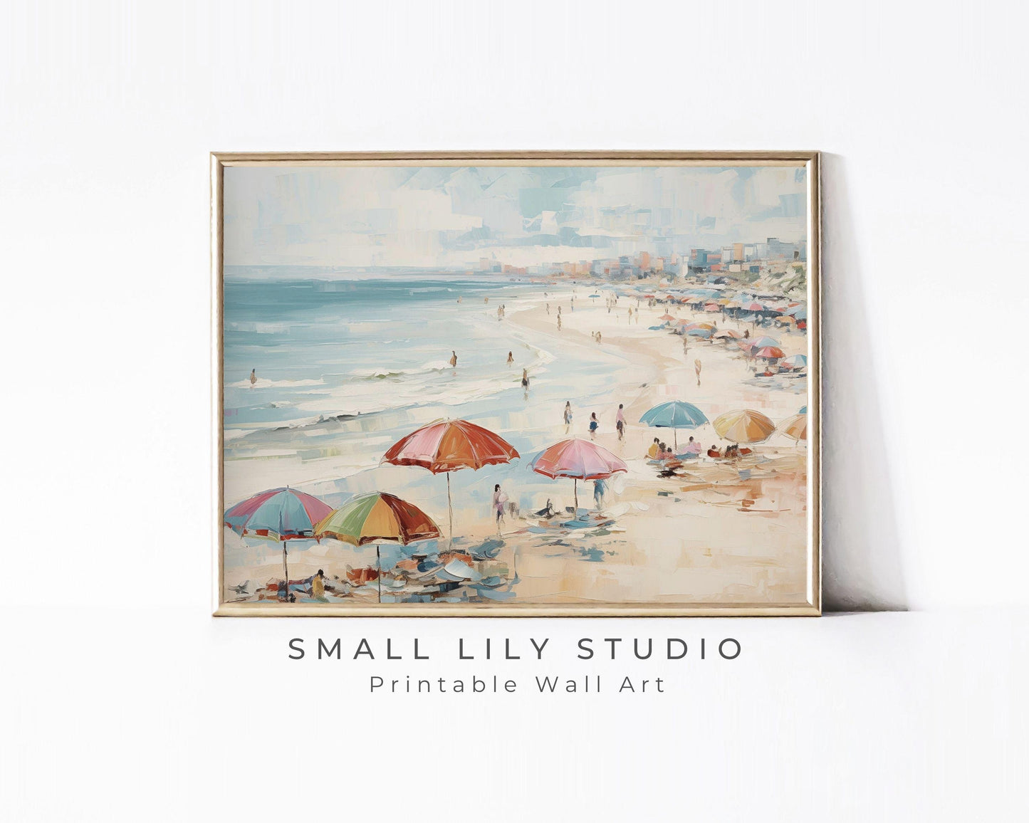 Summer Beach Umbrellas Printable Wall Art