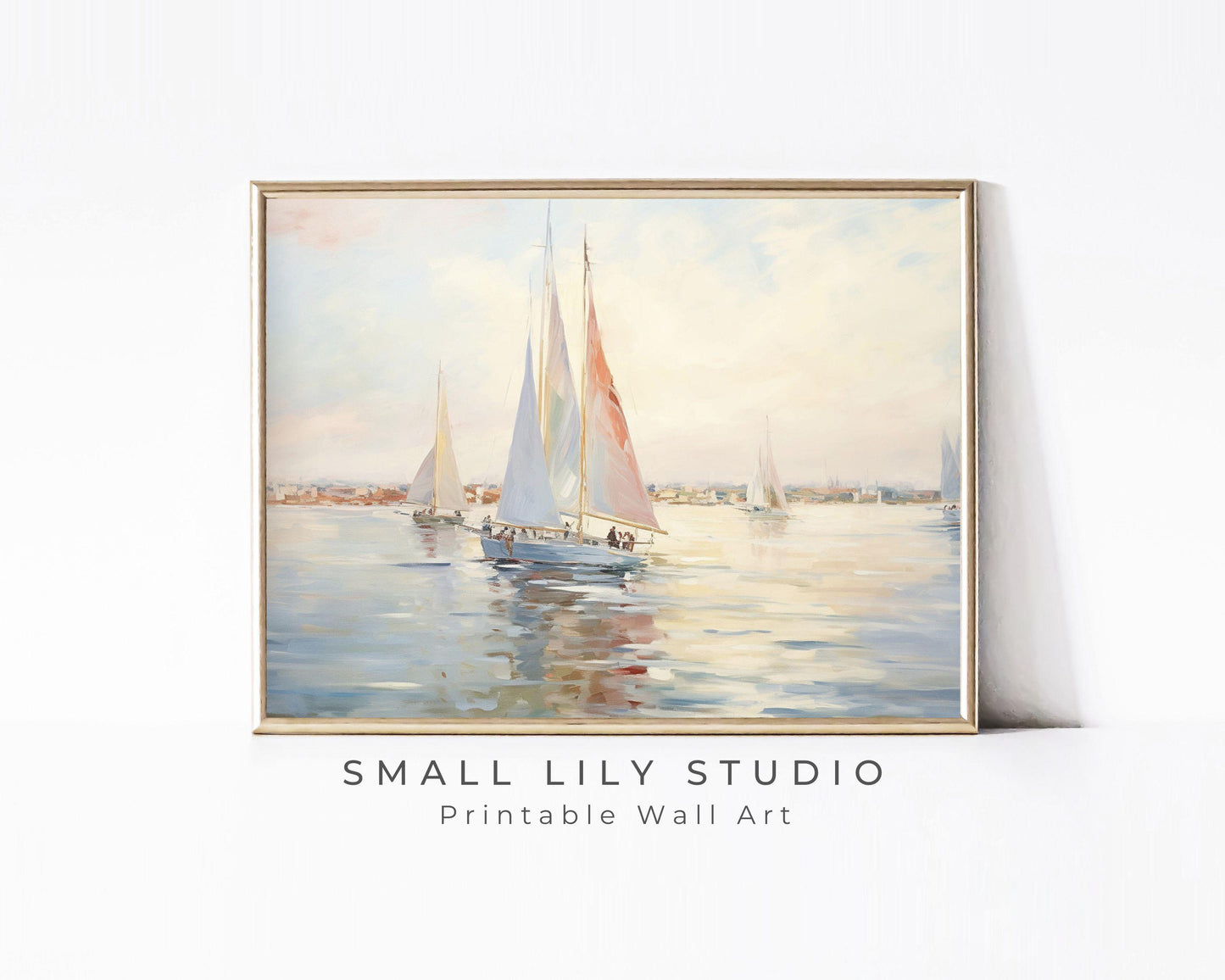 Summer Sailboats Printable Wall Art