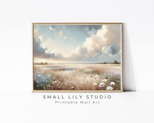 Spring Wildflower Field Printable Wall Art