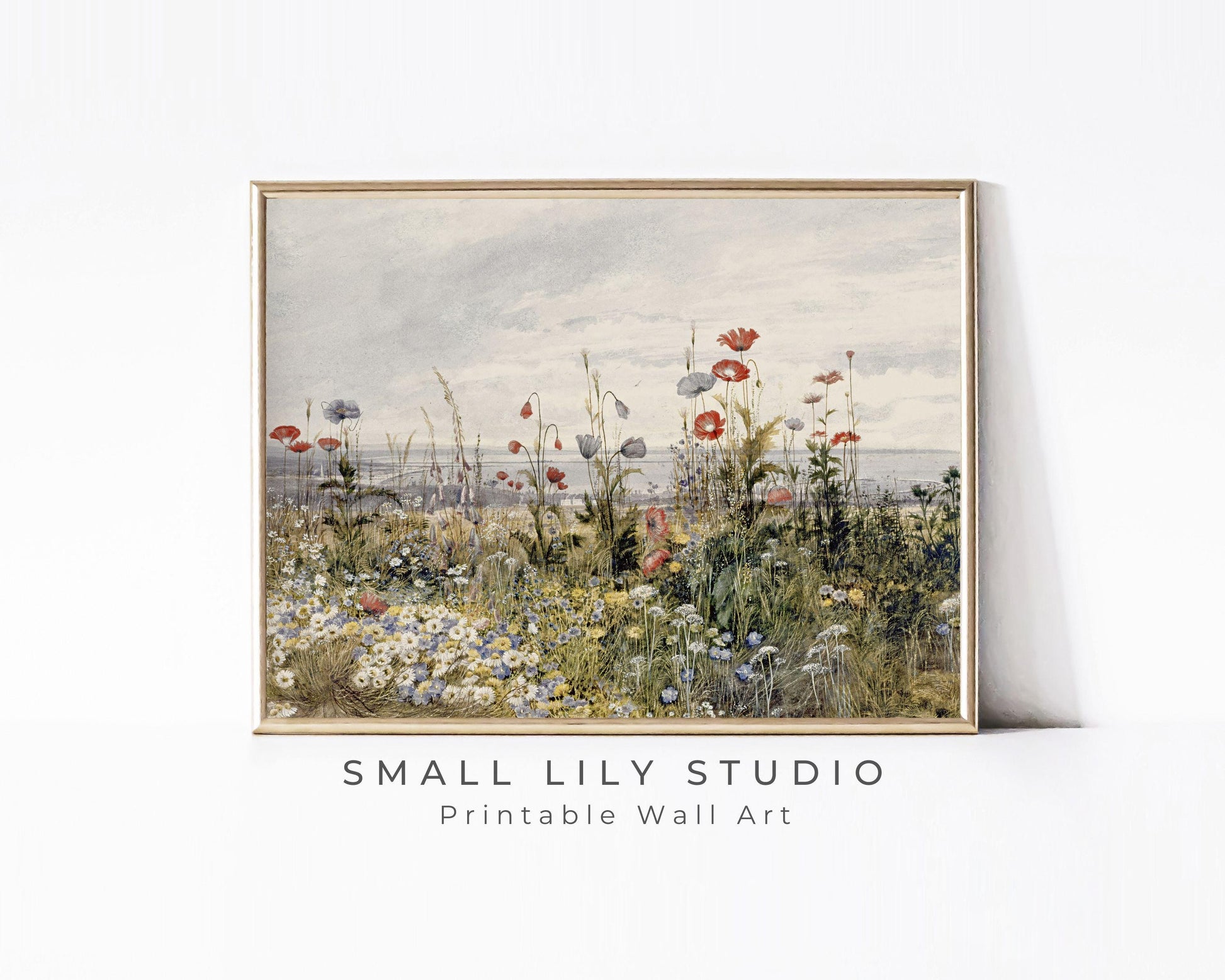 Wildflowers By Sea Printable Wall Art